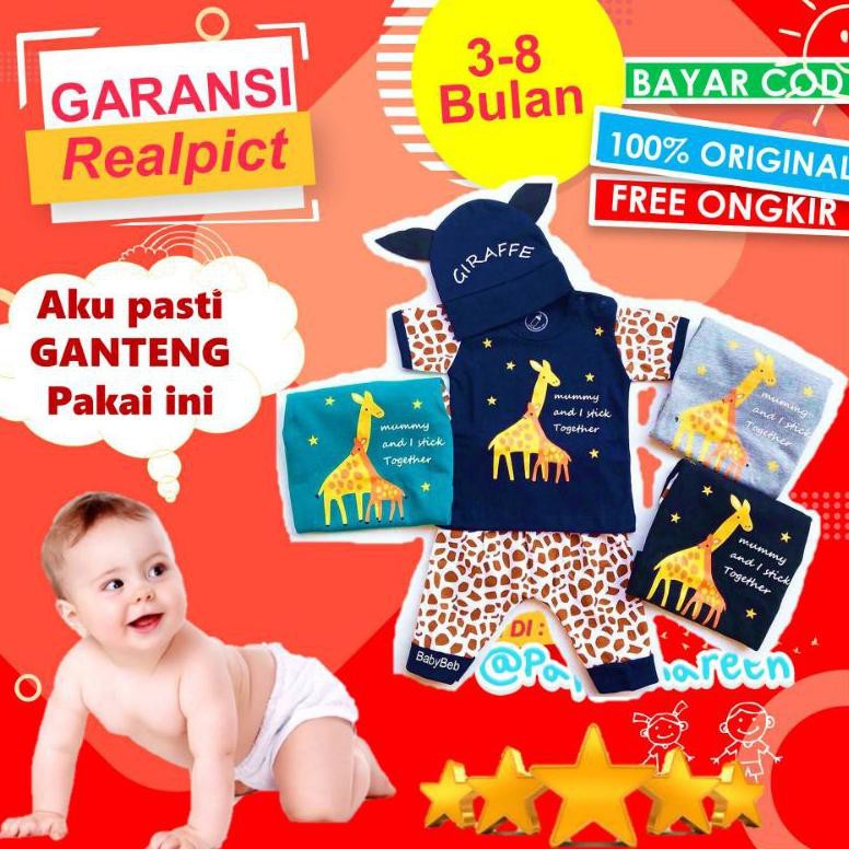 4.4 STOK READY  SETELAN BAYI / Kaos Bayi / baju bayi laki laki / baju bayi laki laki 0 6 bulan / baj