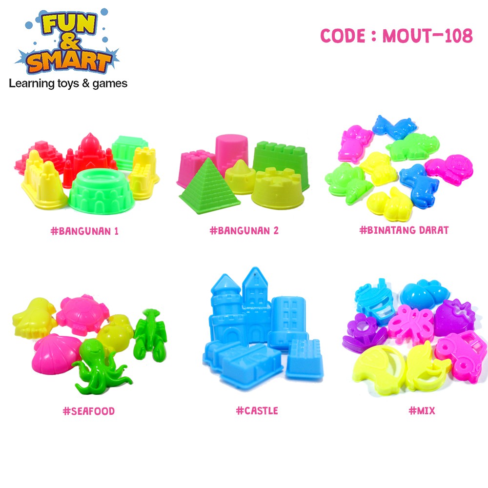 MAINAN ANAK CETAKAN PASIR KINETIC PLAYSAND MOULD EMBER - MOUT-108