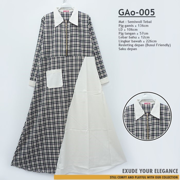 Basic Longdress Semi Woll / Gamis murah / Gamis kotak / Gamis Wanita / GAo