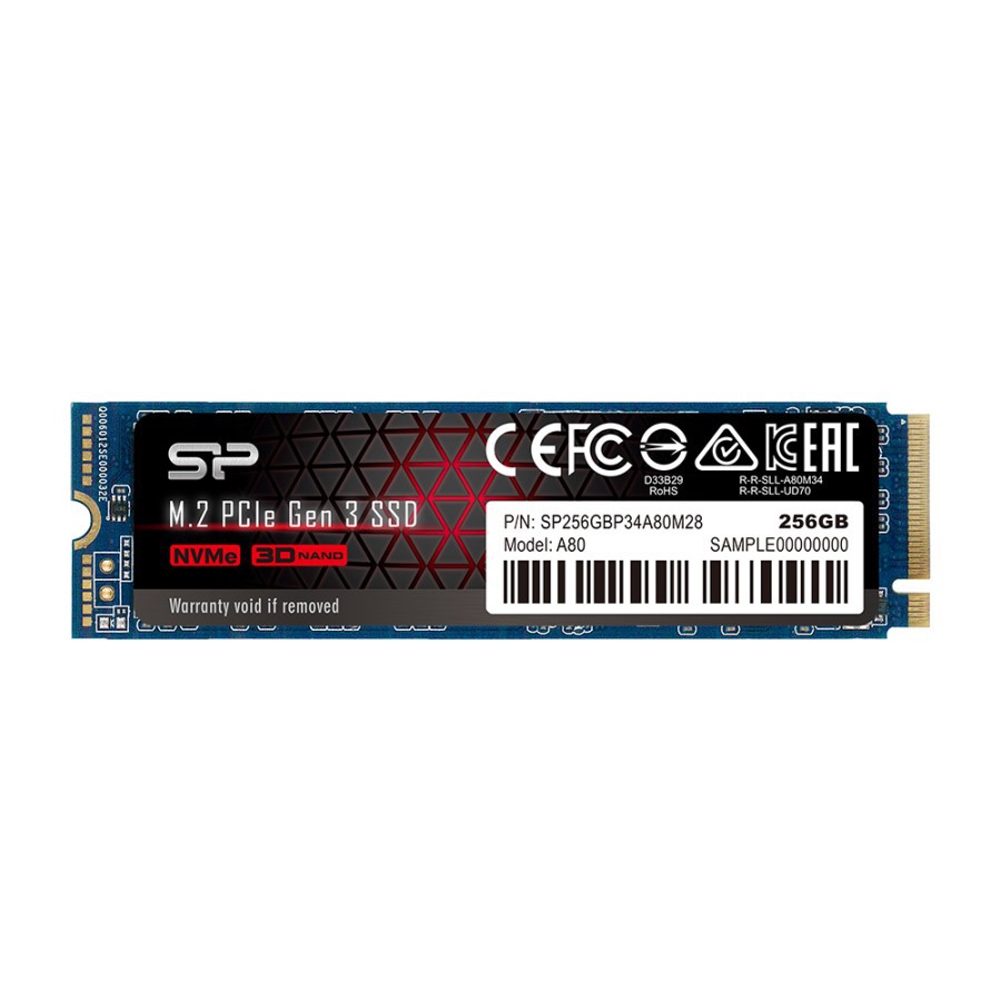 Silicon Power A80 SSD M.2 NVMe Gen 3x4 1.3 256GB/512GB/1TB/2TB M2 2280