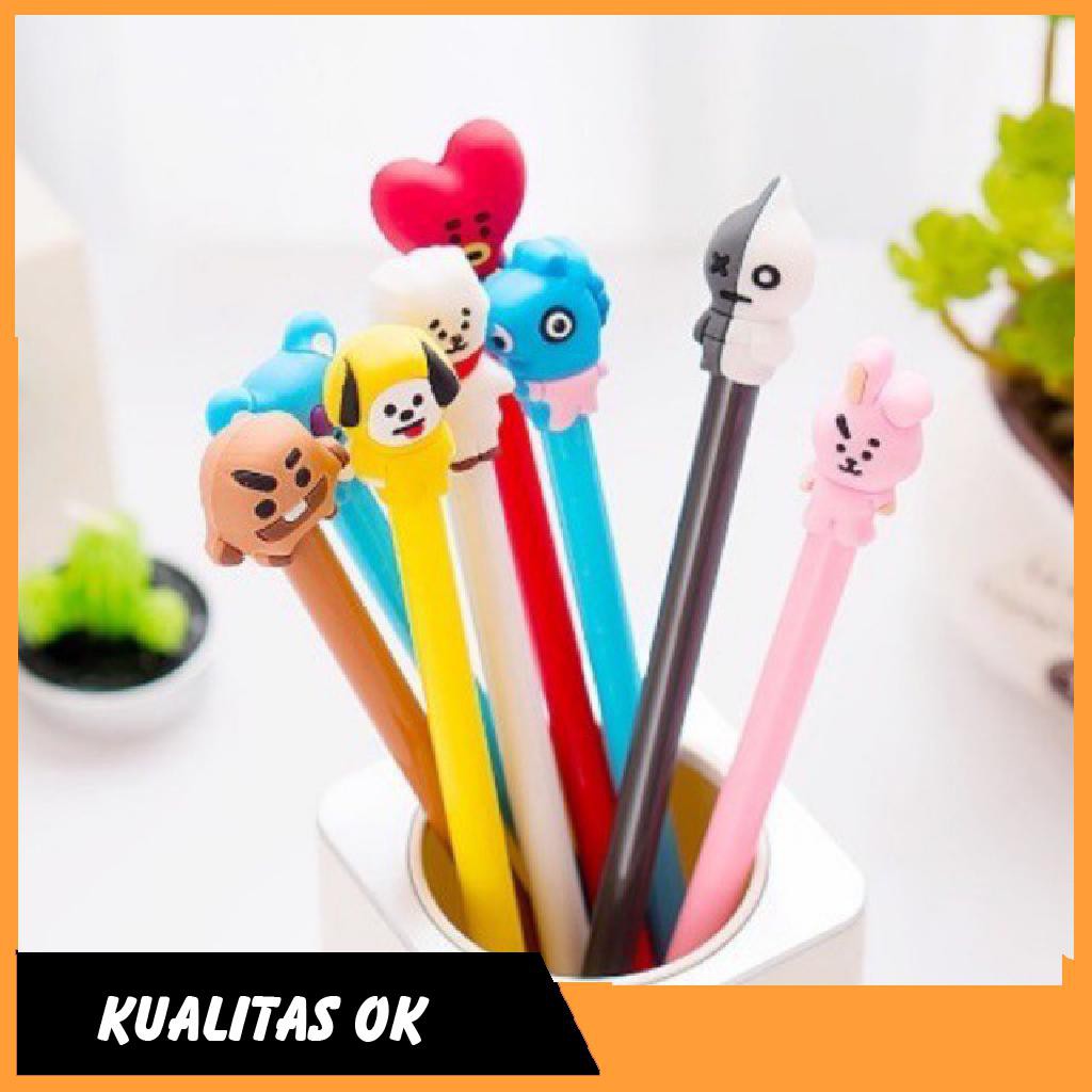 

Pulpen BTS Lucu Pulpen Cute Characters Black ink Gel Pen Pulpen gel bts karakter Alat Tulis Murah