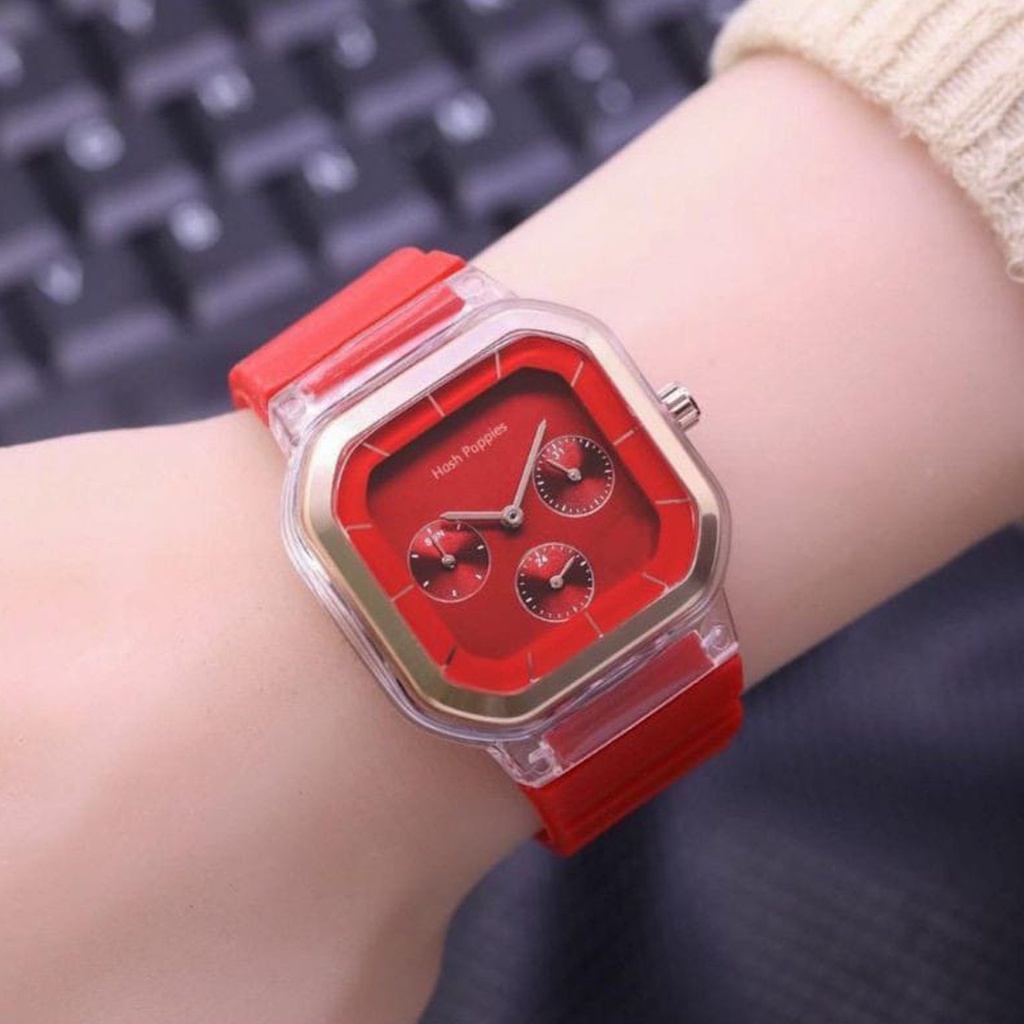 ☛TK☚ JT038 Jam Tangan Wanita Cewek Hosh Poppies Sergi Jarum Strap Rubber