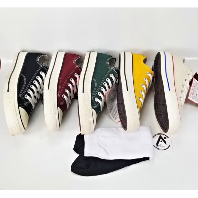 TERBARU!!!(BISA COD) HARGA GROSIR JUAL ECER SEPATU SNEAKER CONVERSE ALSTAR 70s ox OFF WHITE GLOSSY