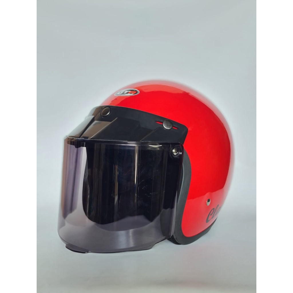 Kaca Helm Bogo Retro INJAK/SSG Flat Datar Smoke Clear Silver Pelangi Gold Blue