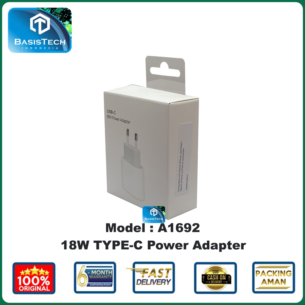 ADAPTER KEPALA CHARGER IP11 11 PROMAX TYPE C A1692 18WATT POWER ADAPTER