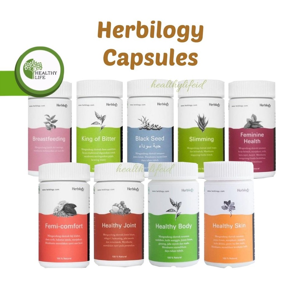 Herbilogy Capsule ( Breastfeeding / Slimming / King of Bitter / Femi Comfort / Healthy Joint / Healthy Body / Healthy Skin )