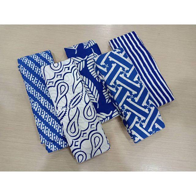 Batik cap garutan biru