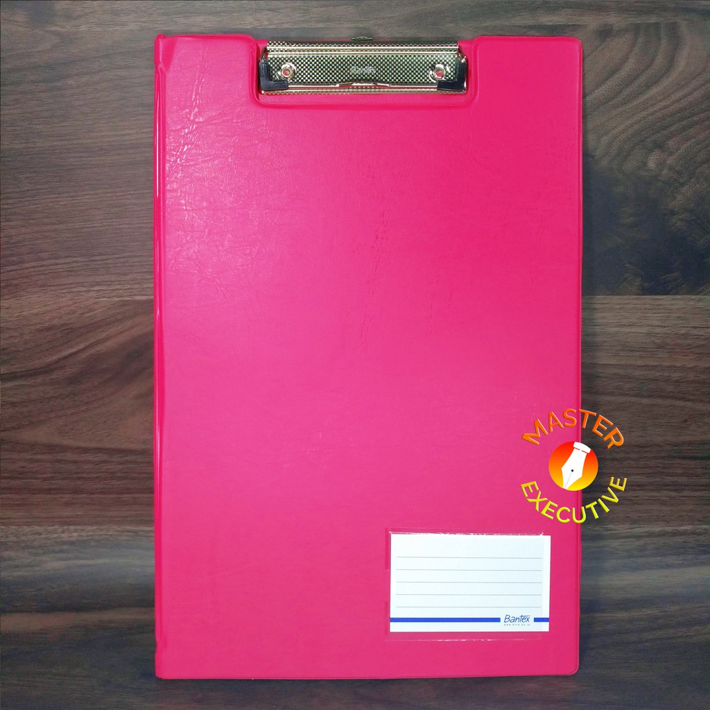 Bantex Clipboard with Cover - Papan Dada Kulit Sintetis Magenta Pink 4211 61