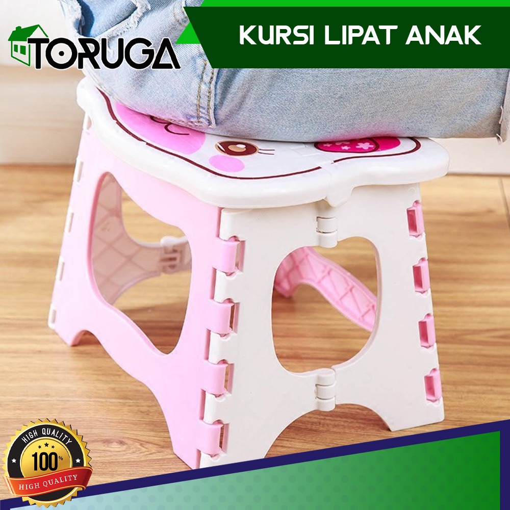 Kursi Lipat Mini Plastik Anak Bangku WC Toilet Serbaguna Foldable Chair Portablle