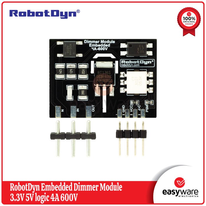 RobotDyn Embedded Dimmer Module, 3.3V/5V logic, 4A, 600V