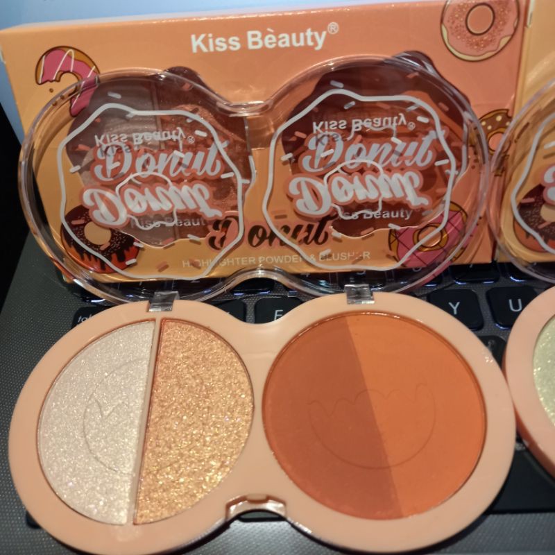 TERMURAH  Blush on+highlighter Cat Claw Kiss Beauty isi 3 | Donut isi 2 Super Besar No.83103-03 | 83108-03