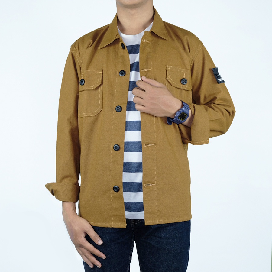 JAKET KANVAS SEMI PARKA PORCO PLUVIOPHILE CARAMEL