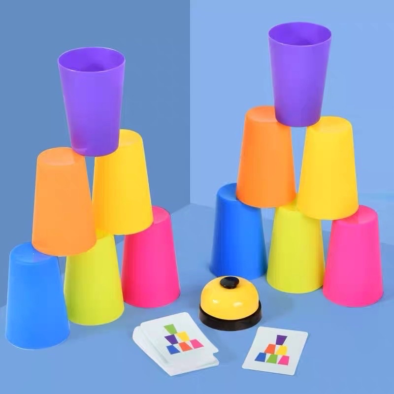 stacking cup battle game mainan adu cepat tumpuk gelas board game