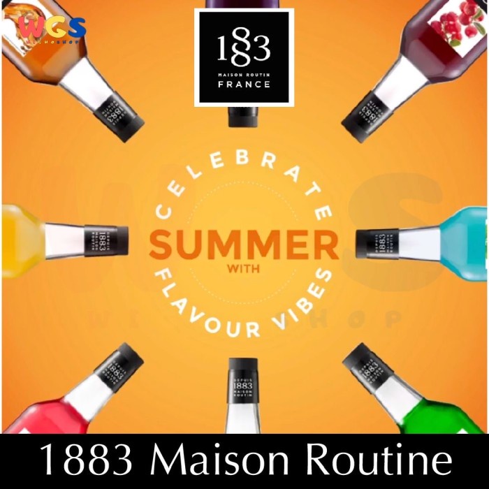 Syrup 1883 Maison Routine Fruit Classic Flavored 33.8 fl oz 1ltr