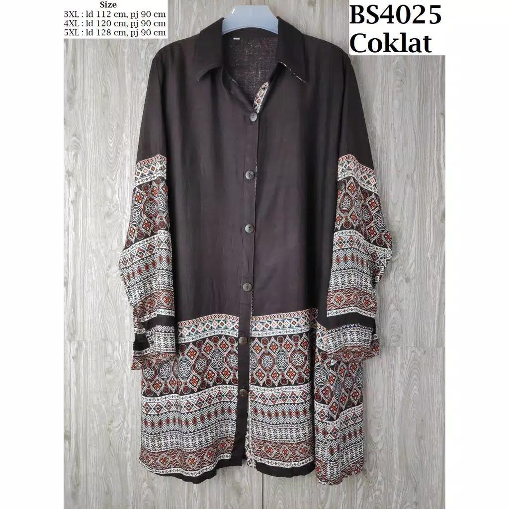 BT - KEMEJA TUNIK RAYON WANITA (MOTIF HALWAH)