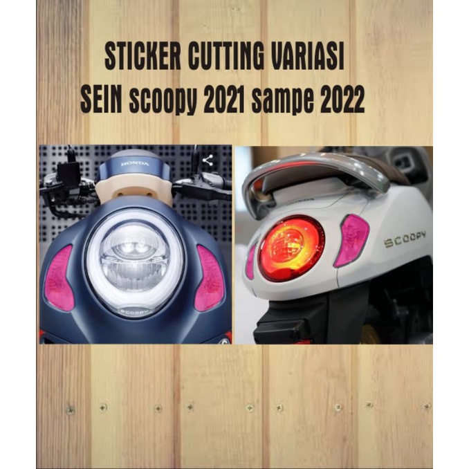 stiker cutting skotlet transfaran variasi sen depan dan belakang motor scoopy new