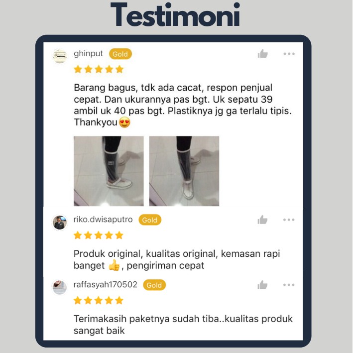 Jas Hujan Sepatu Cover Sepatu Anti Air Hujan Transparan Pelindung Cover Shoes Rain-2