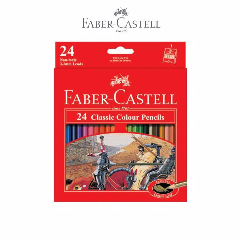 

Faber castell 24 classic colour pencils / Pensil kayu panjang 24 warna