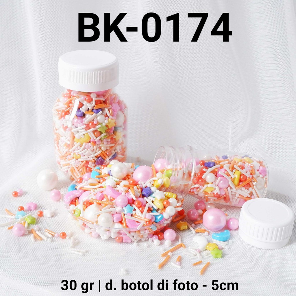 

BK-0174 Sprinkles sprinkle sprinkel 30gr 30 gram mix rainbow mutiara yamama baking grosir murah sprinkles cake dekorasi mutiara trimit decoration story sprinklestory sprinklesstory sprinkle story yamama baking
