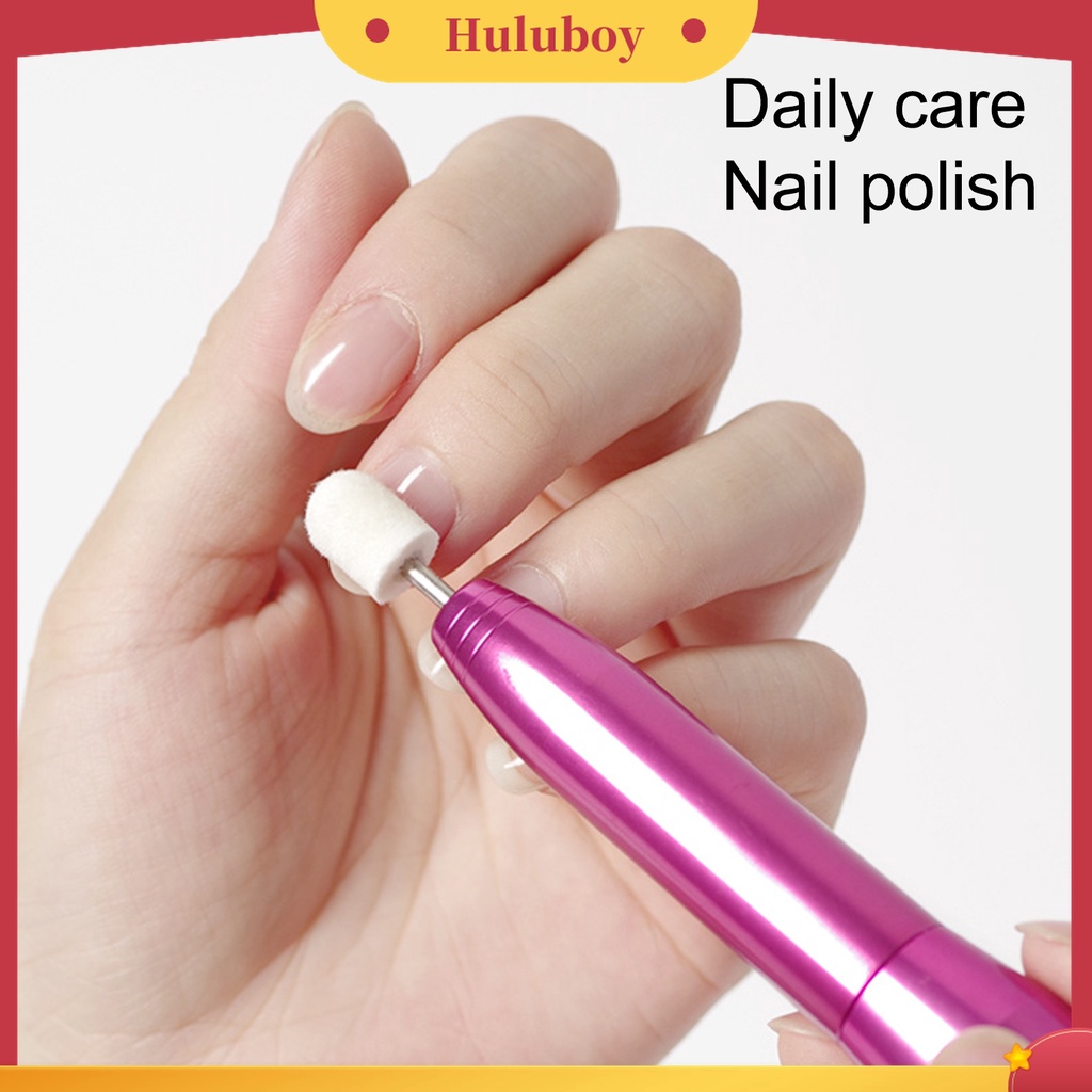 Huluboy Huluboy♡ 1 Set Kikir Kuku Elektrik Profesional Bahan Metal Untuk Manicure