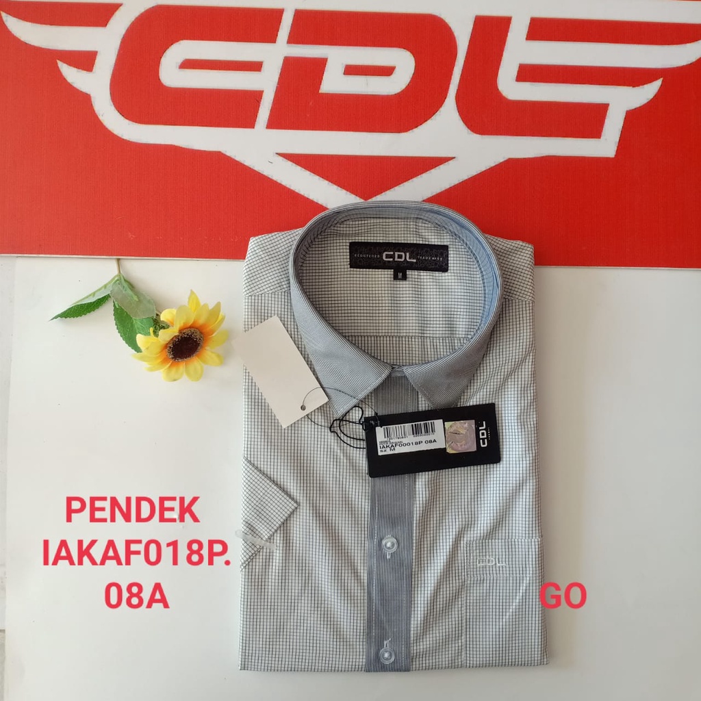 gosCDL (CARDINAL) KEMEJA FORMAL MOTIF REGULAR FIT Pakaian Pria Atasan Kemeja Hem Lengan Pendek Original