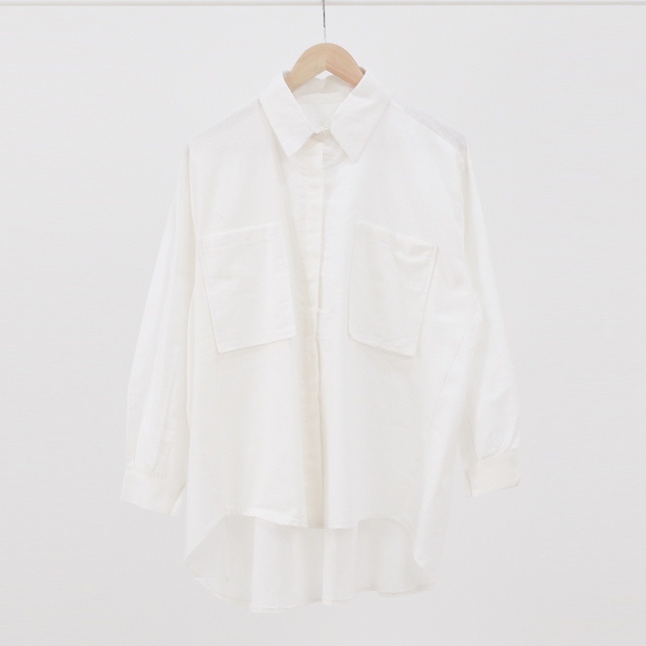 Kika Pocket Rami kemeja polos by DAZPROJECT