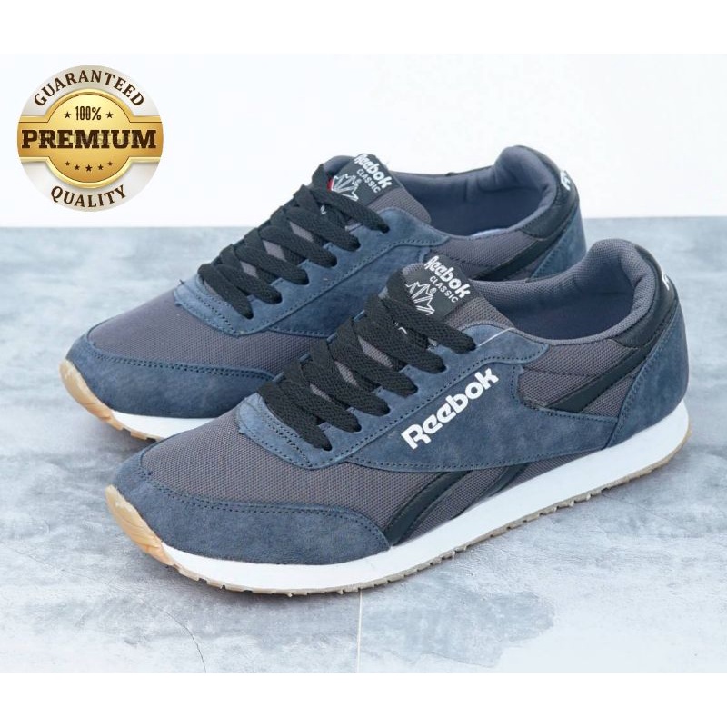 DISC 40% SEPATU RIBOOK CLASSIC GREY VINTAGE SNEAKERS IMPORT KASUAL SHOES ULTRASS LONDON PRIDE