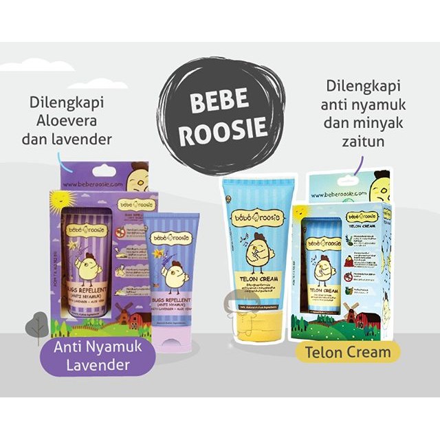 Bebe Roosie Telon Cream 60gr / BEBE ROSSIE Bugs Cream 60gr / Anti Nyamuk