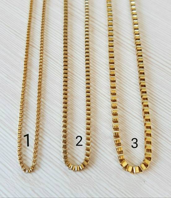 Kalung Titanium Kotak Titanium Gold MKG