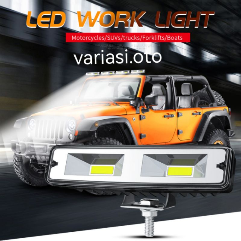 LAMPU TEMBAK SOROT LED BAR CREE CWL WORKLIGHT COB 48W DAN 16 MATA 36W 12VOLT LAMPU LED MOBIL&amp; MOTOR