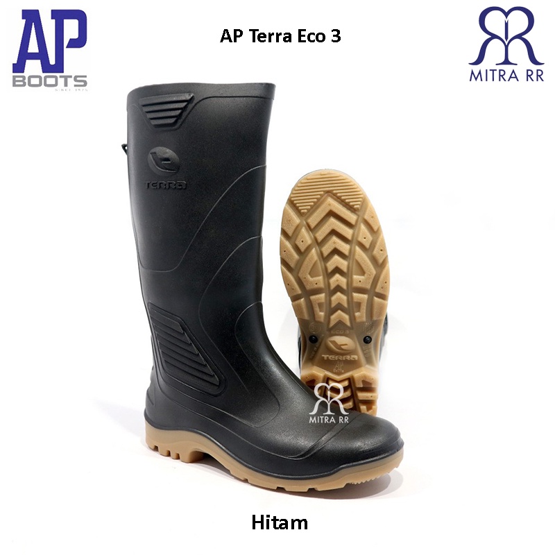 AP TERMURAH AP Boots Terra Eco 3 Hijau Orange Kuning Hitam - Sepatu Boot Kerja Karet Tinggi Panjang