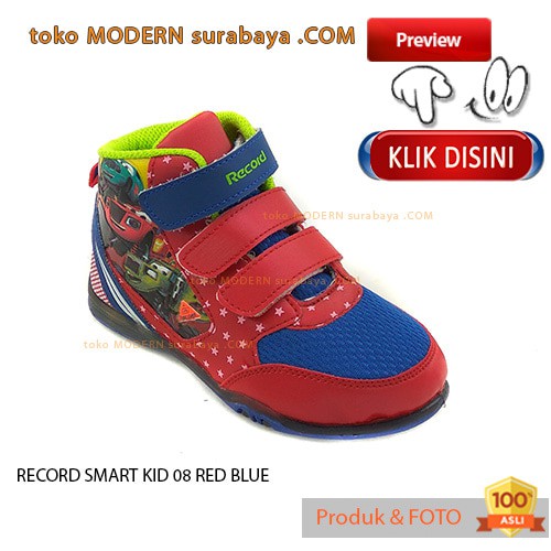 RECORD SMART KIDS MERAH BIRU Sepatu Anak Santai Boots Casual