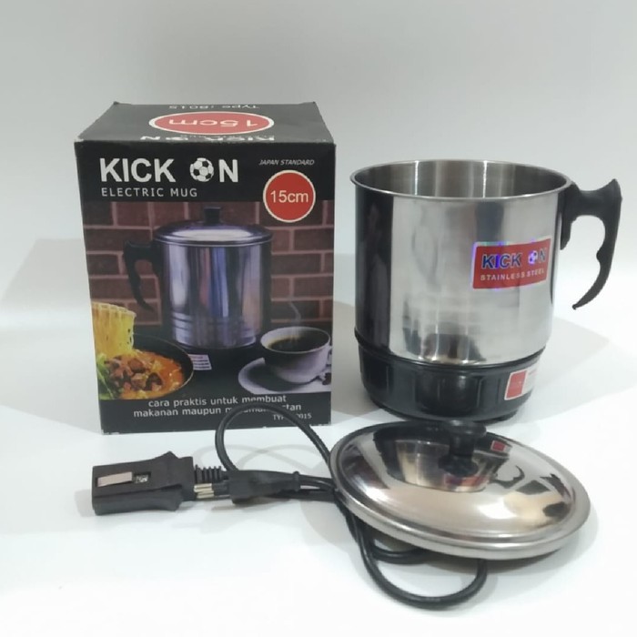 Mug Cangkir Pemanas Air Elektrik 15Cm Gelas Listrik Portable Listrik Stainless Mini