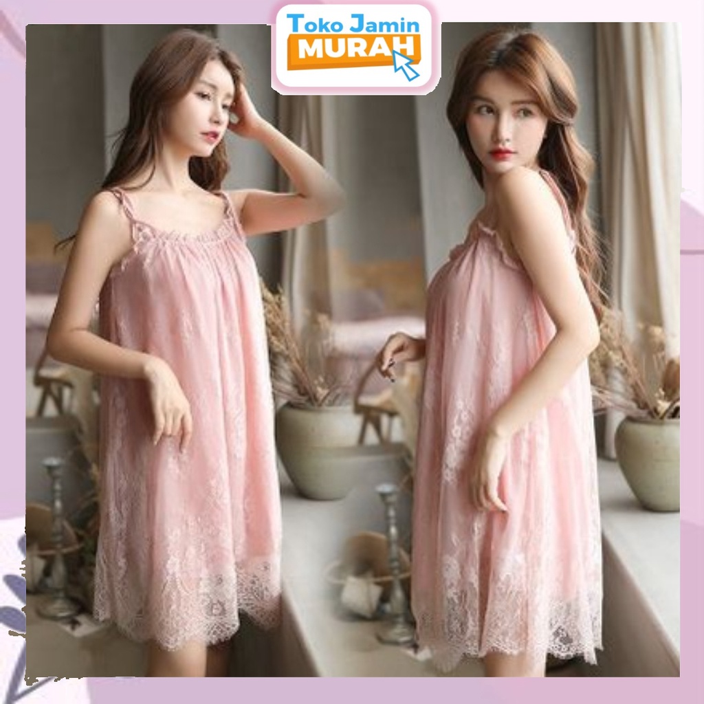 TJM BT004 Baju Tidur Lingerie Wanita Daster Renda Brukat Sexy