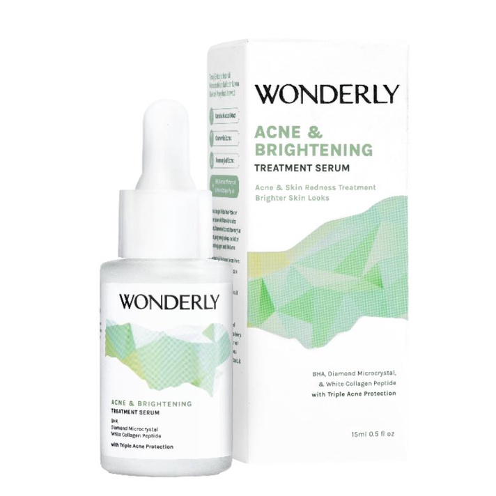 Wonderly Acne and Brightening Treatment Serum 15 ml perawatan Kecantikan Wajah Muka bebas kemerahan jerawat mengecilkan pori