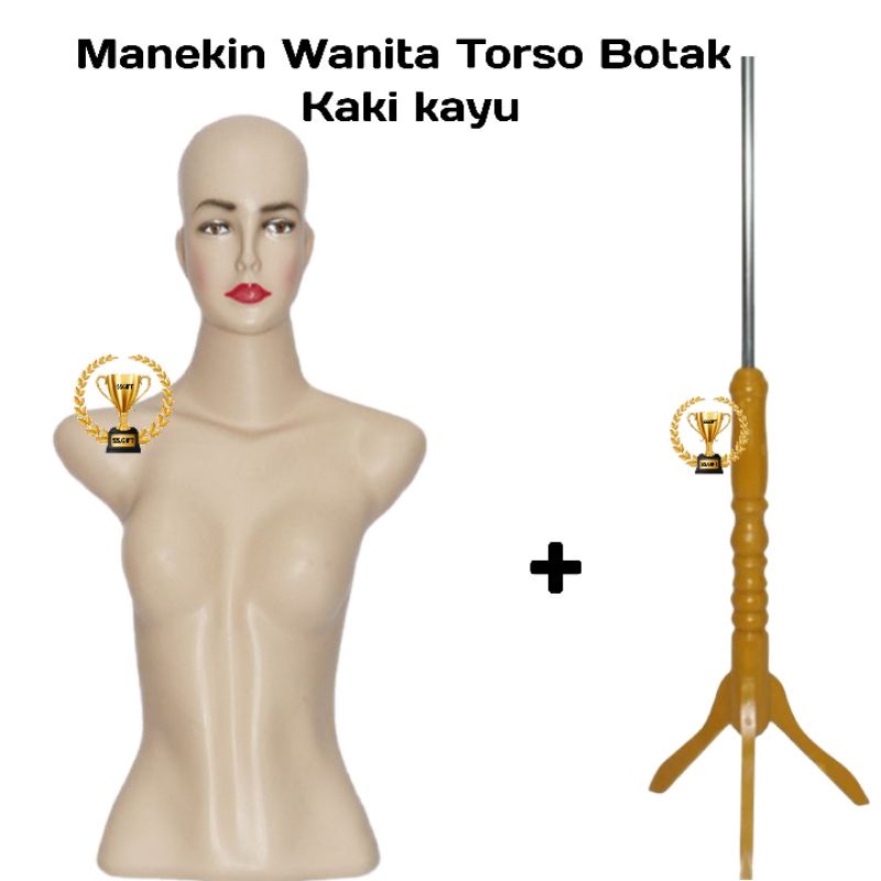 Manekin Torso Wanita | Patung Badan Wanita | Patung Torso | Patung ada kepala | Manekin Badan