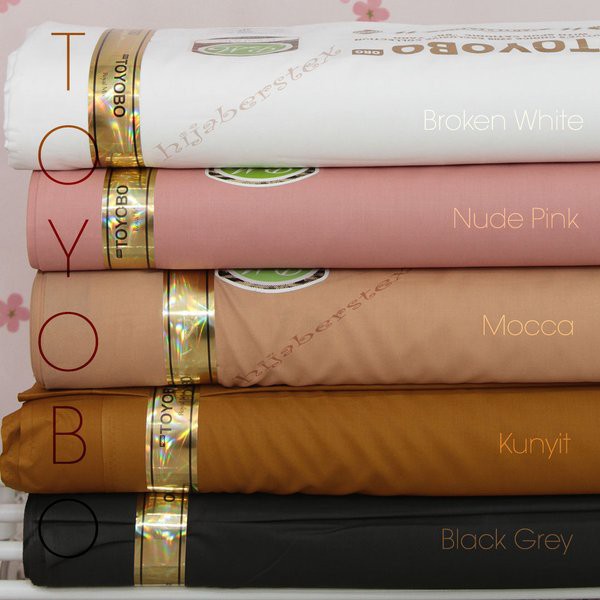 Kain Katun Toyobo Fodu Premium 0.5 Meter (Seri 1) - Bahan Katun Podu Cotton Koko Gamis Meteran-1