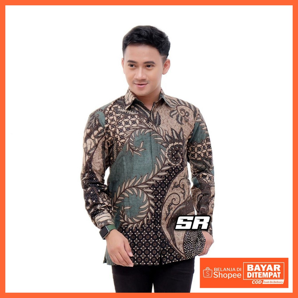 Kemeja Batik Lengan Panjang Baju pria Modern - Kemeja Asyifa