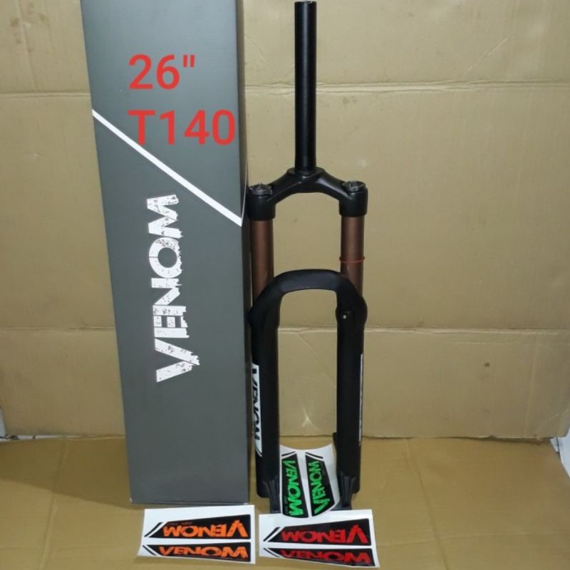 Fork Venom Air 26 dan 27.5 Mtb atau Garpu ShockBreaker 26 27.5 Venom Angin T140mm with Lock Magnesium Alloy Fork Discbrake