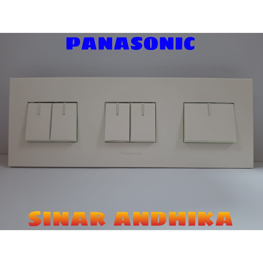 SAKLAR SERI KECIL DOUBLE + ENGKEL LEBAR PUTIH STYLE E PANASONIC WESJ 78069W 313141