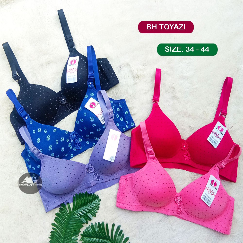 BH TOYAZI BRA WANITA DEWASA  | Bra Busa Tanpa Kawat Kancing TIGA | Pakaian Dalam Wanita | Bra Wanita | Bh Wanita