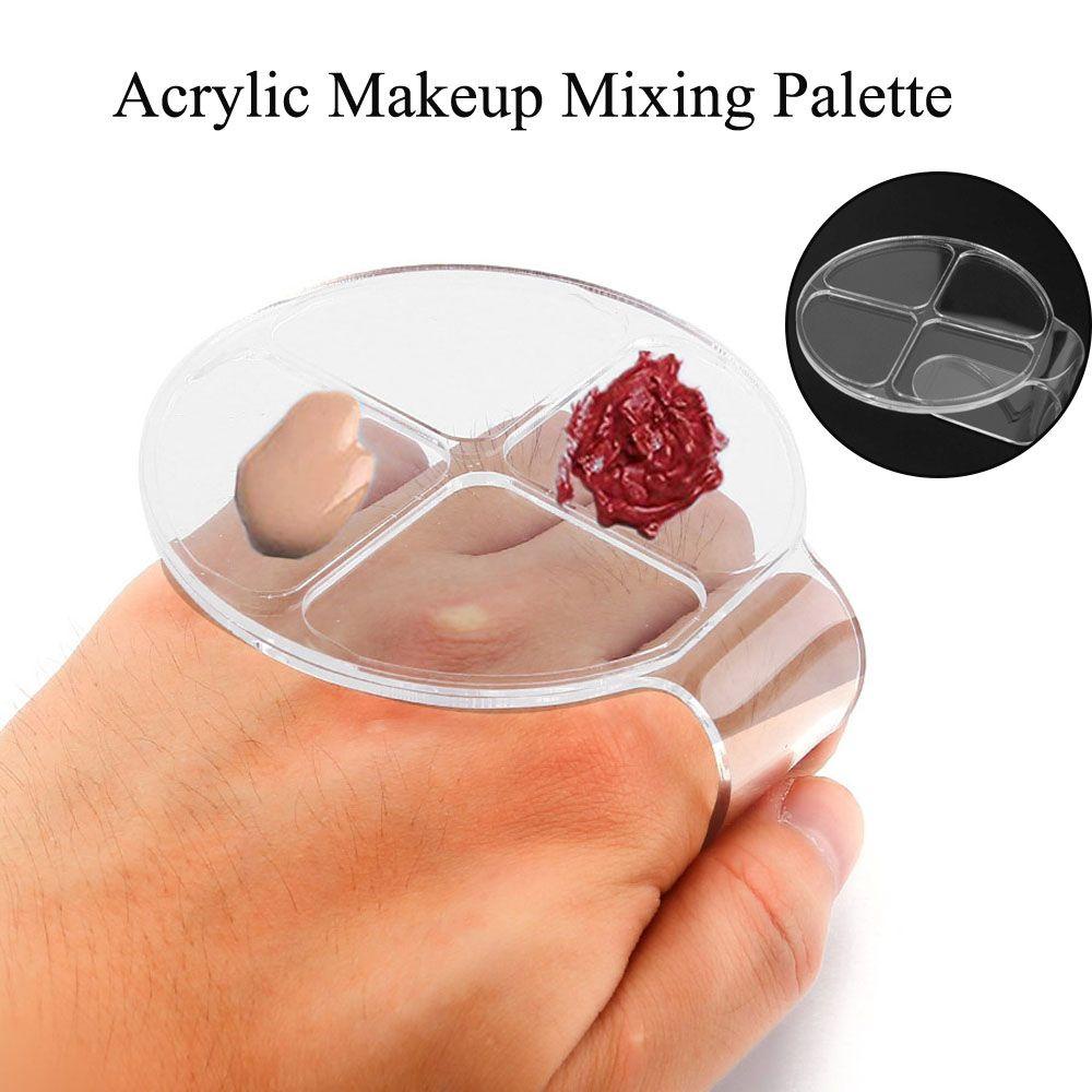 NEEDWAY Makeup Mixing Palette DIY Fashion Manicure Alat Papan Display Kuku Pigmen Kuku Pegangan Palet Warna Kuku