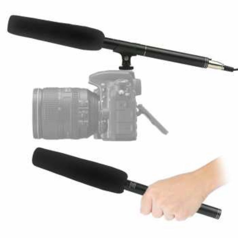 Microphone Shotgun DSLR Mic Professional Taffware - MA-G18 - Black - MDG1WA3Q