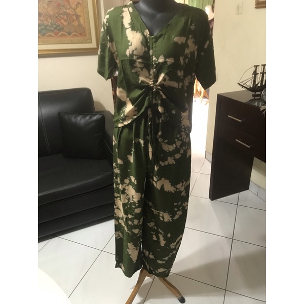 Set Kupu Serut Panjang Tie Dye