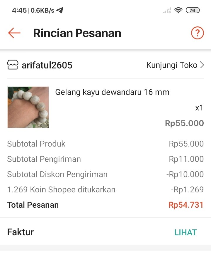 Gelang Kayu Dewandaru 16 Mm