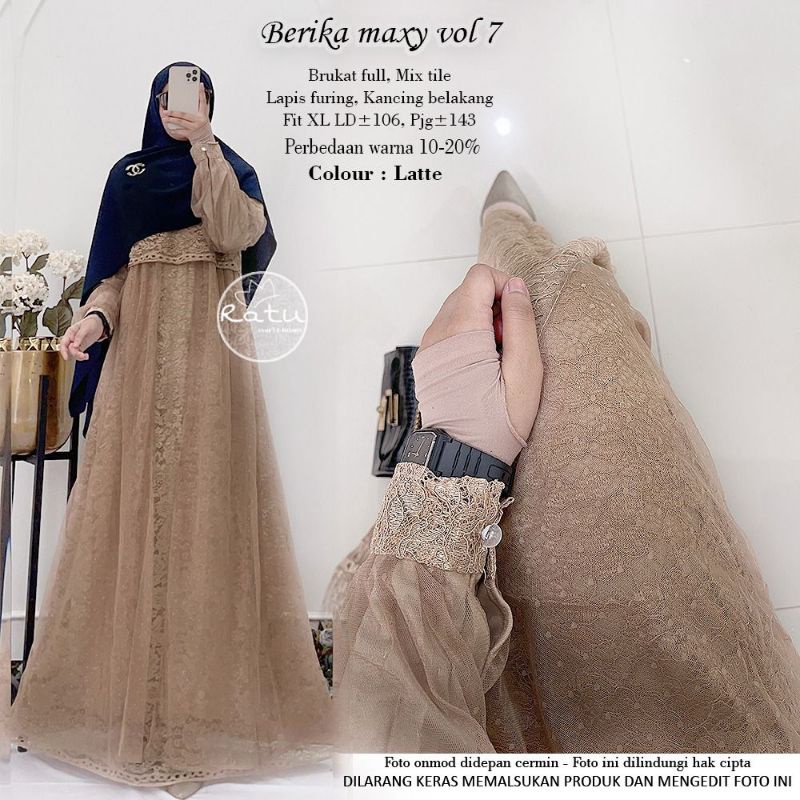 BERIKA MAXY VOL.7 BY RATU MULABEES (MAXY GAMIS MUSLIMAH) Maxy brukat premium rekomended