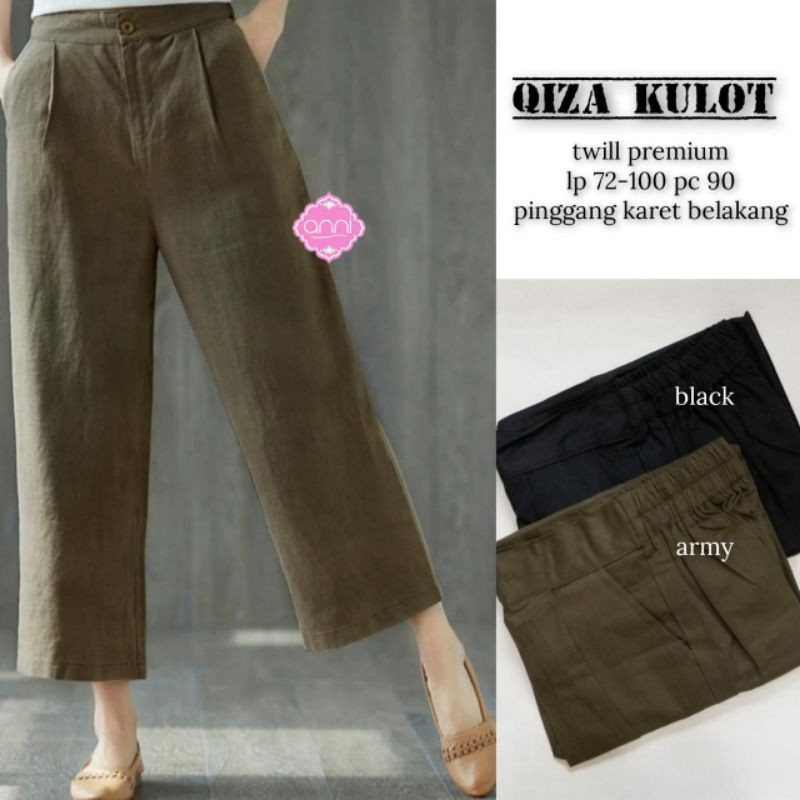 QIZA KULOT KATUN TWILL PREMIUM