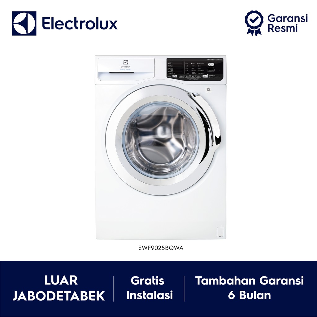 

Electrolux Mesin Cuci EWF9025BQWA / EWF 9025BQWA / EWF 9025 BQWA - Luar Jabodetabek