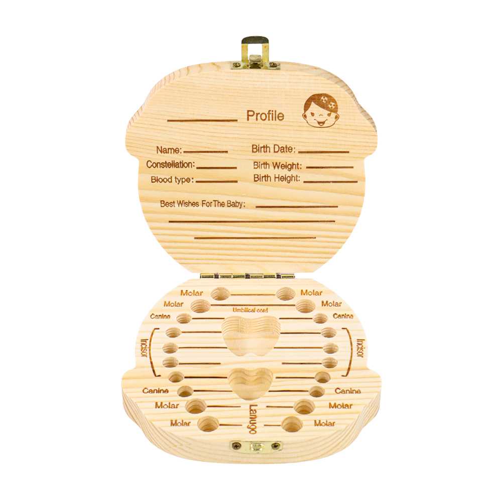 GIJ - Kotak Tempat Gigi Susu Bayi Baby Teeth Wood Box