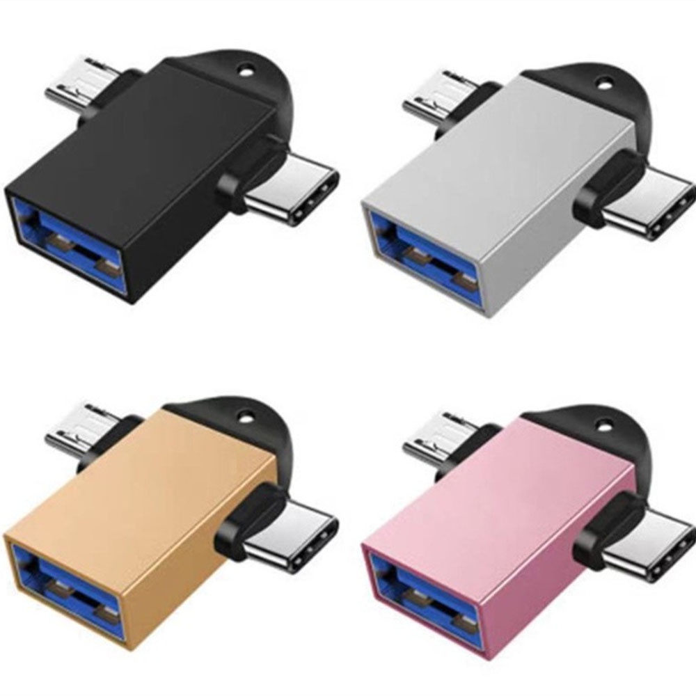 3 In 1 Adapter Konverter USB Ke Tipe-c Mikro Untuk Tablet / Hard Disk Drive